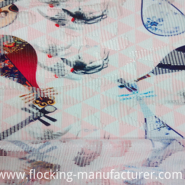 Fashion Polyester Printed Mesh Net Garment/ Home Textile Fabric